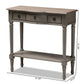 Noelle French Provincial Gray Finished 1-Drawer Wood Console Table FredCo