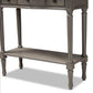 Noelle French Provincial Gray Finished 1-Drawer Wood Console Table FredCo