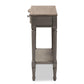 Noelle French Provincial Gray Finished 1-Drawer Wood Console Table FredCo