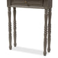Noemie Country Cottage Farmhouse Brown Finished 1-Drawer Console Table FredCo