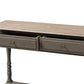 Noemie Country Cottage Farmhouse Brown Finished 2-Drawer Console Table FredCo