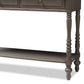 Noemie Country Cottage Farmhouse Brown Finished 2-Drawer Console Table FredCo