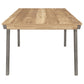 Nogales Wooden Dining Table Acacia and Coastal Grey 109811 Coaster FredCo