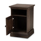 Nolan Traditional Transitional Hazel Walnut Brown Finished 1-Door Wood Nightstand FredCo