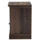 Nolan Traditional Transitional Hazel Walnut Brown Finished 1-Door Wood Nightstand FredCo