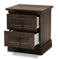 Nolan Traditional Transitional Hazel Walnut Brown Finished 2-Drawer Wood Nightstand FredCo