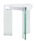 Noland End Table White High Gloss & Clear Glass FredCo
