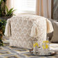 Noland Moroccan Inspired Natural and Ivory Handwoven Cotton and Hemp Pouf Ottoman FredCo