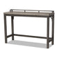 Noll Modern and Contemporary Grey Fabric Upholstered 3-Piece Multipurpose Metal Counter Table Set FredCo