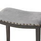 Noll Modern and Contemporary Grey Fabric Upholstered 3-Piece Multipurpose Metal Counter Table Set FredCo