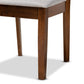Norah Modern and Contemporary Grey Fabric Upholstered and Walnut Brown Finished Wood 7-Piece Dining Set FredCo