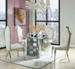 Noralie Dining Table Mirrored & Faux Diamonds FredCo
