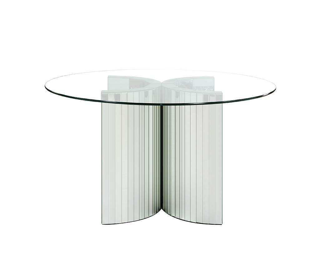 Noralie Dining Table Mirrored & Faux Diamonds FredCo