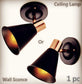 Nordic Rustic Wall Light Fixture, Black W/Rose Gold (1x) FredCo