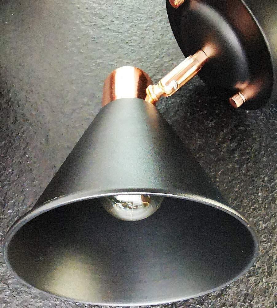 Nordic Rustic Wall Light Fixture, Black W/Rose Gold (1x) FredCo