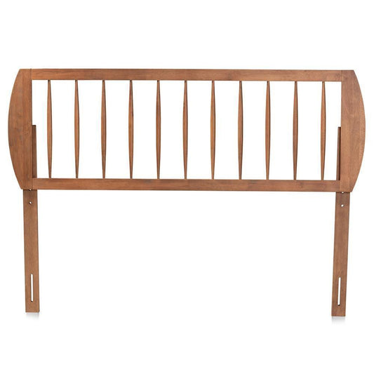 Norman Modern and Contemporary Transitional Ash Walnut Finished Wood Full Size Headboard FredCo