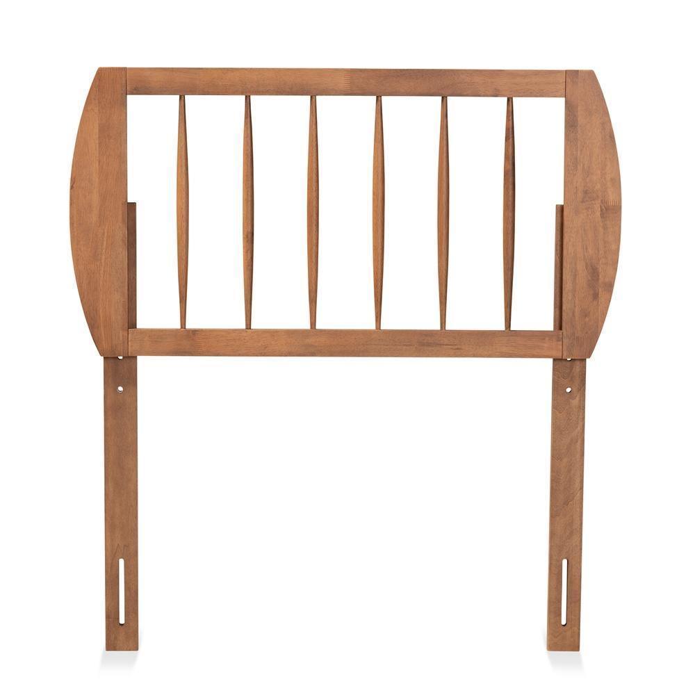 Norman Modern and Contemporary Transitional Ash Walnut Finished Wood Twin Size Headboard FredCo