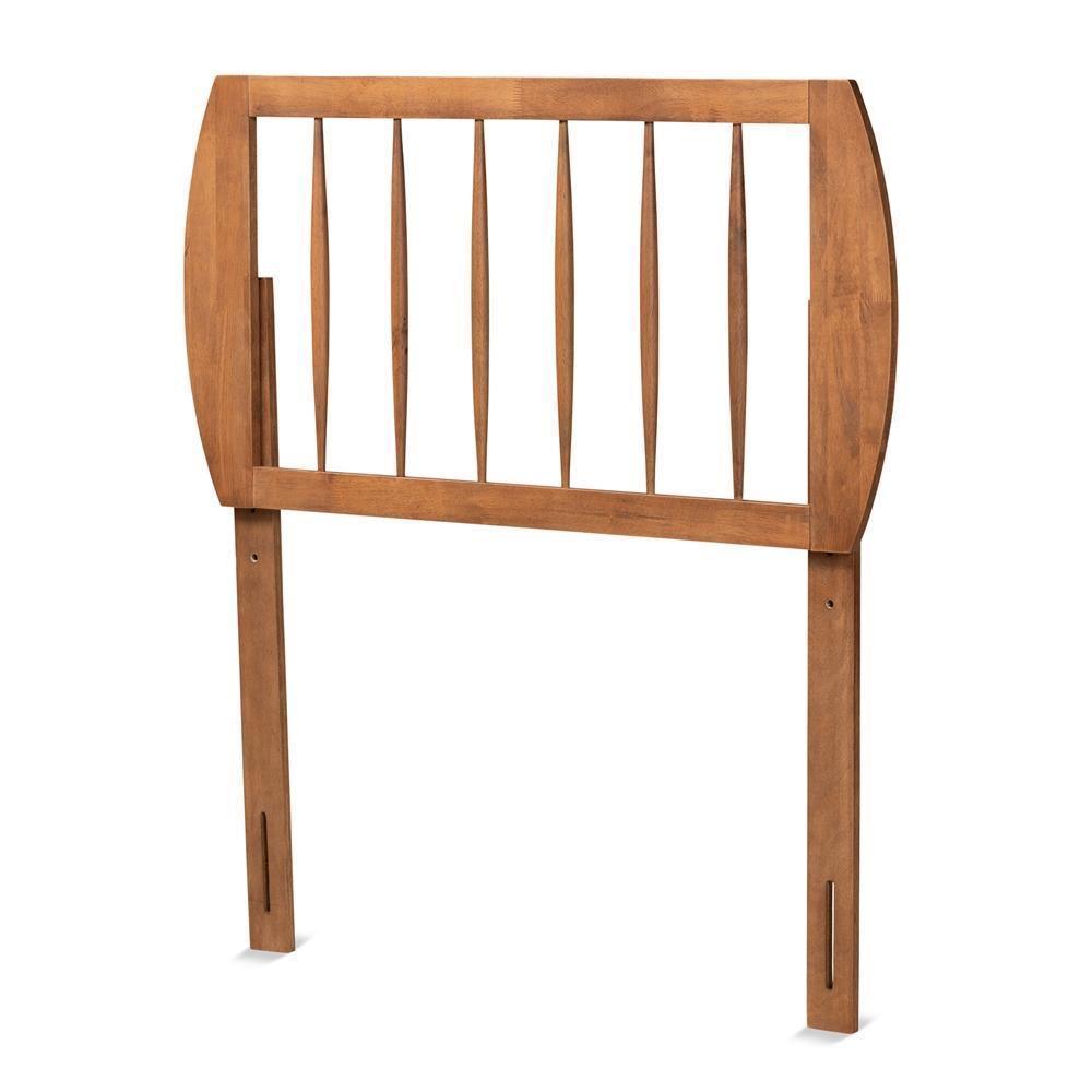 Norman Modern and Contemporary Transitional Ash Walnut Finished Wood Twin Size Headboard FredCo
