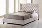 Norwich Light Beige Linen Modern Platform Bed -King Size FredCo