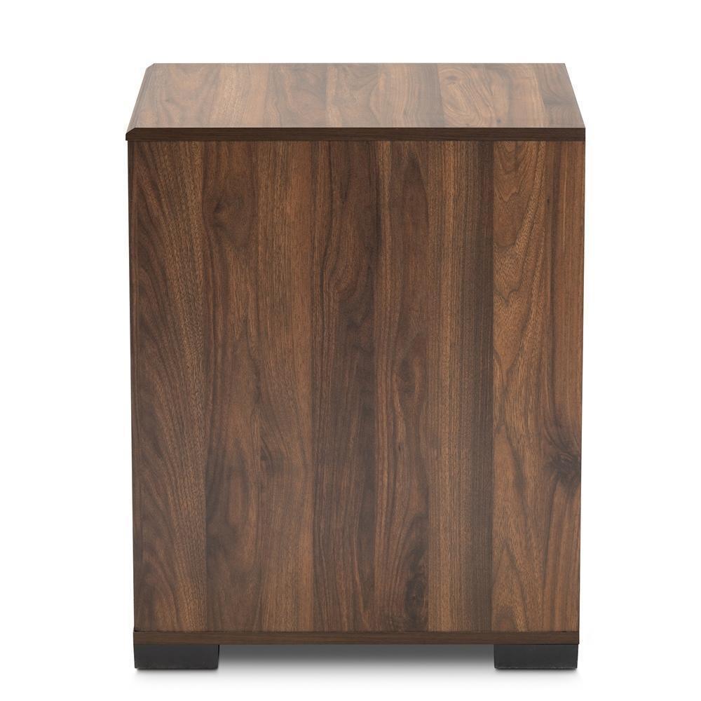 Nova Modern and Contemporary Walnut Brown Finished 1-Door Cat Litter Box Cover House FredCo