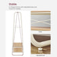 Oak and Cream White Clothes Rack with 2 Shelves, Oak and White FredCo