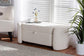 Oakes Modern and Contemporary Ivory Boucle Upholstered Storage Bench FredCo