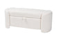 Oakes Modern and Contemporary Ivory Boucle Upholstered Storage Bench FredCo