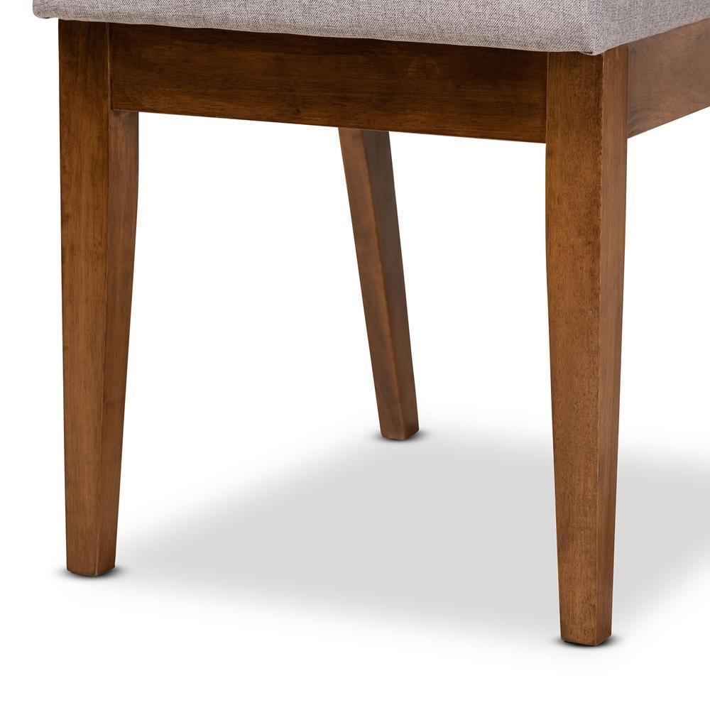 Octavia Modern and Contemporary Grey Fabric Upholstered and Walnut Brown Finished Wood 2-Piece Dining Chair Set FredCo