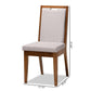 Octavia Modern and Contemporary Grey Fabric Upholstered and Walnut Brown Finished Wood 2-Piece Dining Chair Set FredCo