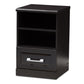 Odelia Modern and Contemporary Wenge Brown Finished 1-Drawer Nightstand FredCo