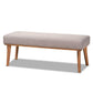 Odessa Mid-Century Modern Grey Fabric Upholstered and Walnut Brown Finished Wood 5-Piece Dining Nook Set FredCo