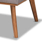 Odessa Mid-Century Modern Grey Fabric Upholstered and Walnut Brown Finished Wood 5-Piece Dining Nook Set FredCo