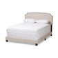 Odette Modern and Contemporary Light Beige Fabric Upholstered King Size Bed FredCo