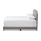 Odette Modern and Contemporary Light Grey Fabric Upholstered Queen Size Bed FredCo