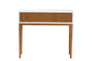Odile Mid-Century Modern Two-Tone Natural Brown and White Bayur Wood 1-Drawer Console Table FredCo