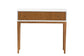 Odile Mid-Century Modern Two-Tone Natural Brown and White Bayur Wood 1-Drawer Console Table FredCo