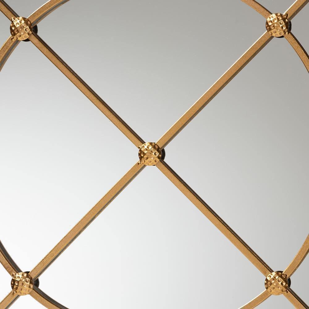 Ohara Modern and Contemporary Gold Finished Metal Accent Wall Mirror FredCo