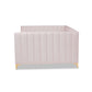 Oksana Modern Contemporary Glam and Luxe Light Pink Velvet Fabric Upholstered and Gold Finished Full Size Daybed FredCo