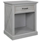 Old Paint Style Modern Wooden Nightstand Gray FredCo