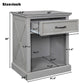 Old Paint Style Modern Wooden Nightstand Gray FredCo
