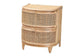 Oleta Modern Bohemian Natural Brown Rattan 2-Drawer Nightstand FredCo