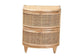 Oleta Modern Bohemian Natural Brown Rattan 2-Drawer Nightstand FredCo