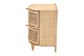 Oleta Modern Bohemian Natural Brown Rattan 2-Drawer Nightstand FredCo