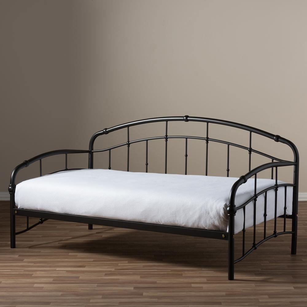 Olsen Vintage Inspired Black Metal Daybed FredCo