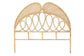 Onika Modern Bohemian Natural Brown Rattan Queen Size Standalone Headboard FredCo