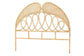 Onika Modern Bohemian Natural Brown Rattan Queen Size Standalone Headboard FredCo