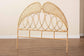 Onika Modern Bohemian Natural Brown Rattan Queen Size Standalone Headboard FredCo