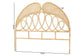 Onika Modern Bohemian Natural Brown Rattan Queen Size Standalone Headboard FredCo