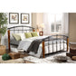 Optimus Modern and Contemporary Antique Dark Bronze Metal and Dark Walnut Wood Queen Size Platform Bed FredCo
