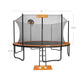 Orange and Black Outdoor Trampoline FredCo